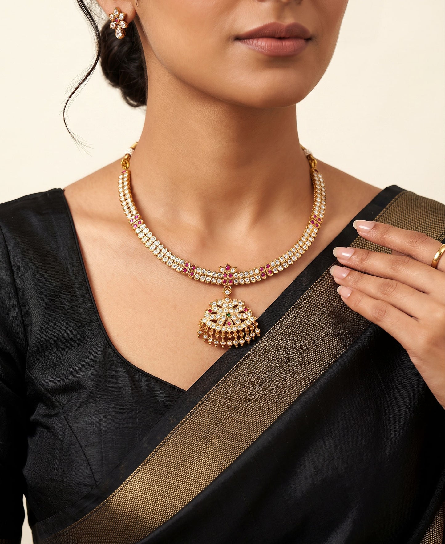 Panchaloham Double-Line Necklace