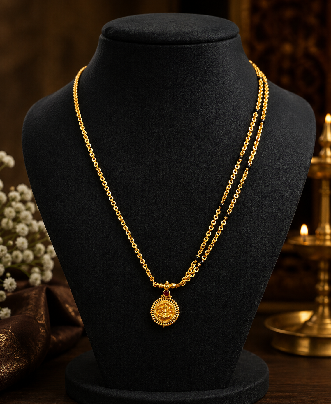 Panchaloham Black Beads NecklacePanchaloham Black Beads Necklace