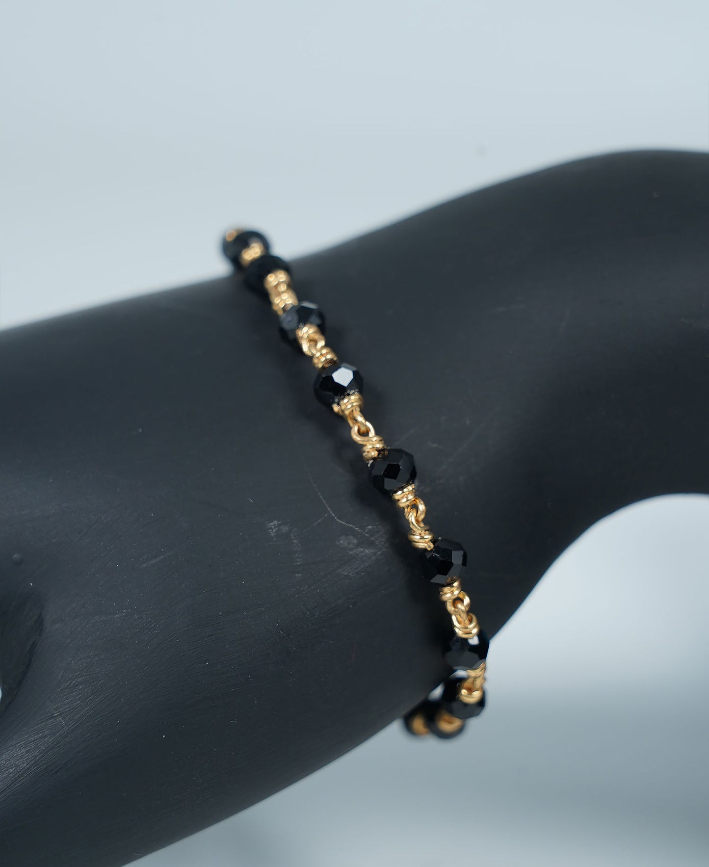 Panchaloham Black-Beads Bracelet