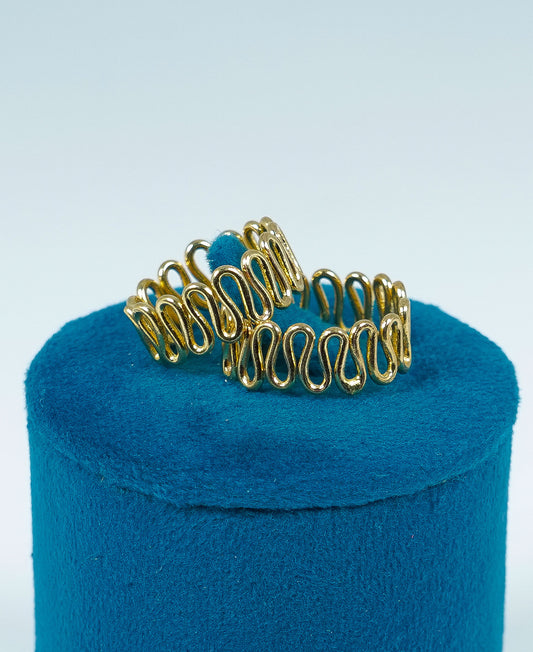 Panchaloham Zigzag Toe Ring(Adjustable)