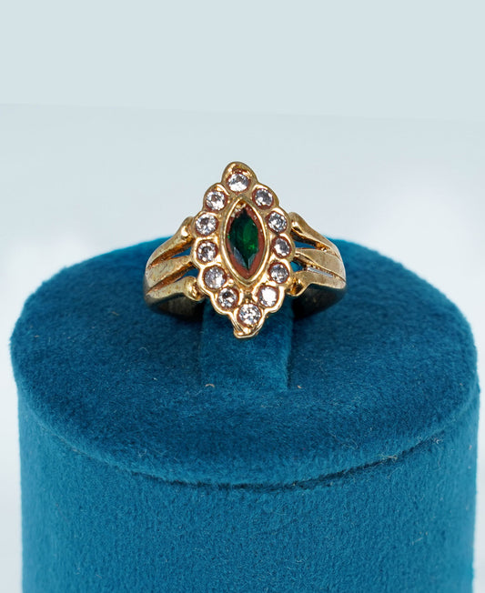 Panchaloham Maharani Ring – Green Stone