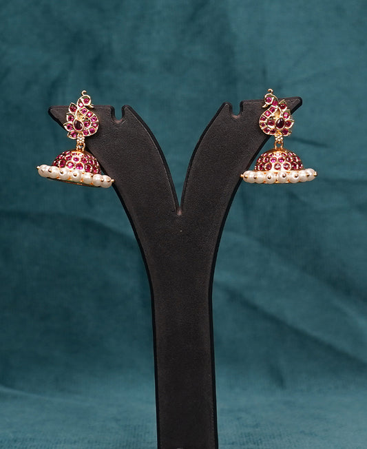 Panchaloham Butta earring (Ruby)