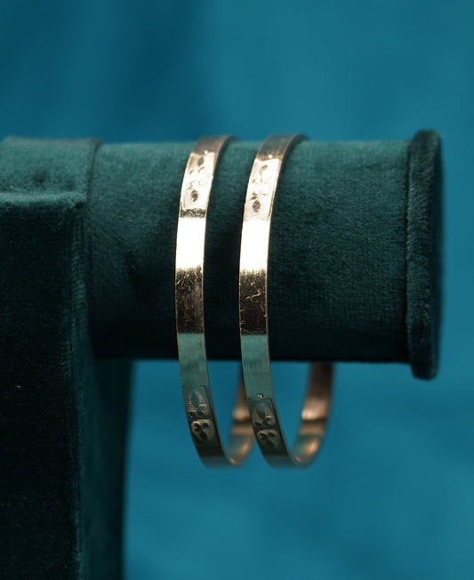 Panchaloham Flat Two Bangle Set   Model 1