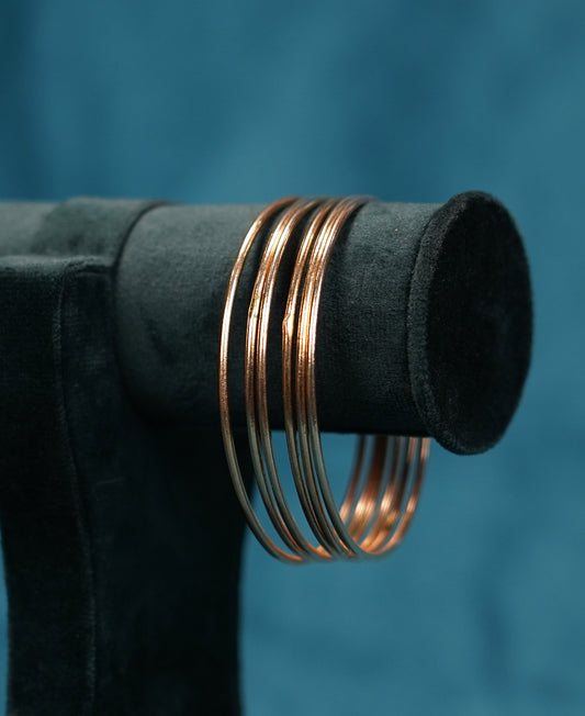 Panchaloham Six Plain Bangles Set