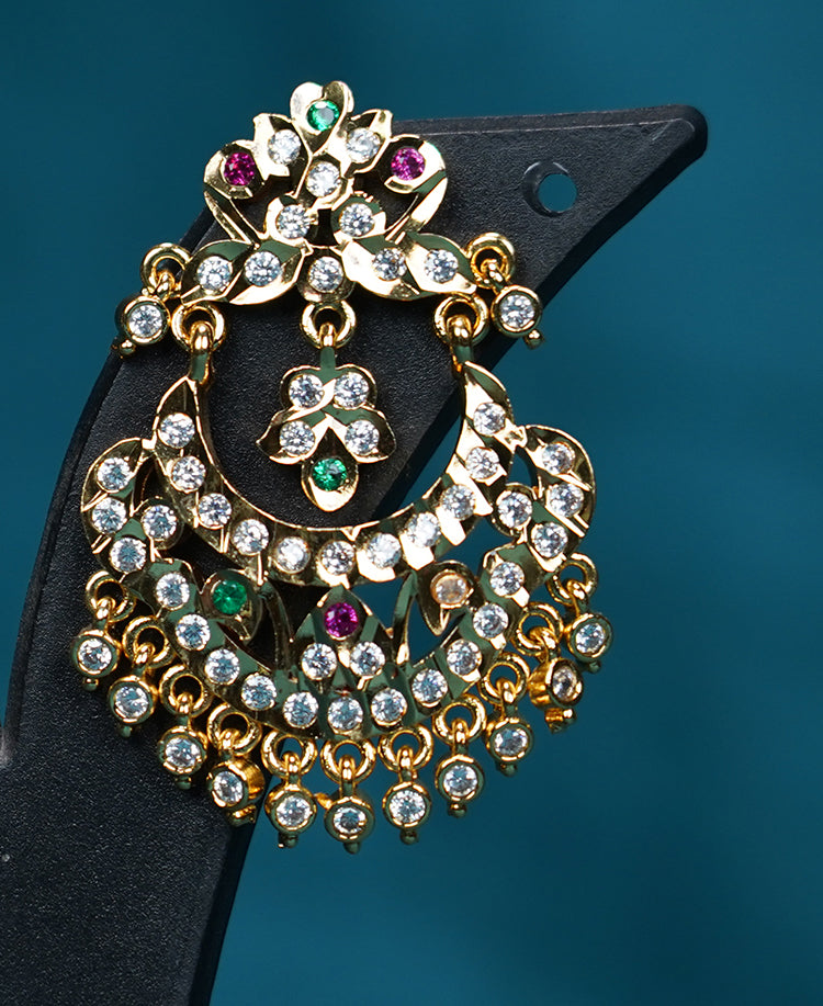 Panchaloham Chandbali Earrings   Multicolour
