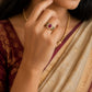 Panchaloham stone finger ring (women)