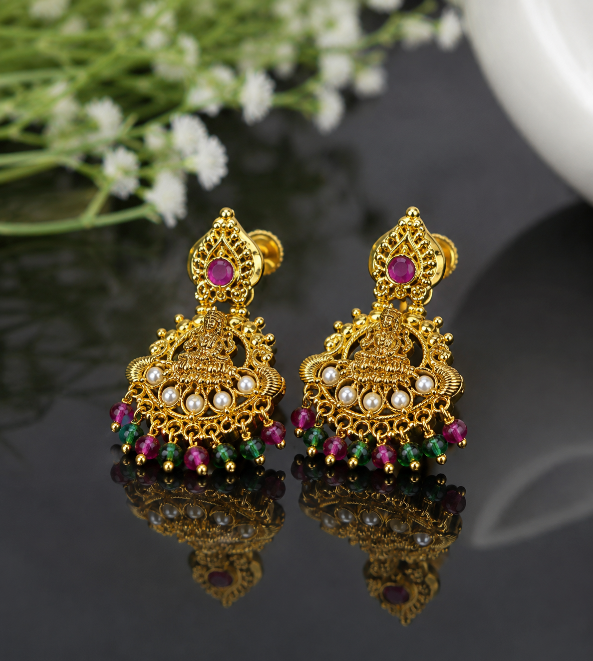 Gold Copy Earrings (onegram gold)