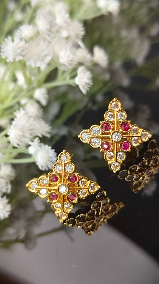Panchaloham stud earrings (polished)