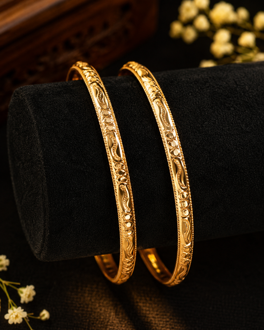 Panchaloham Unpolished Antique Paisley Bangles