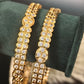 Panchaloham two line stone bangles(Daimond Model)
