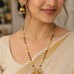 Panchaloham Black beads with lakhmidevi locket