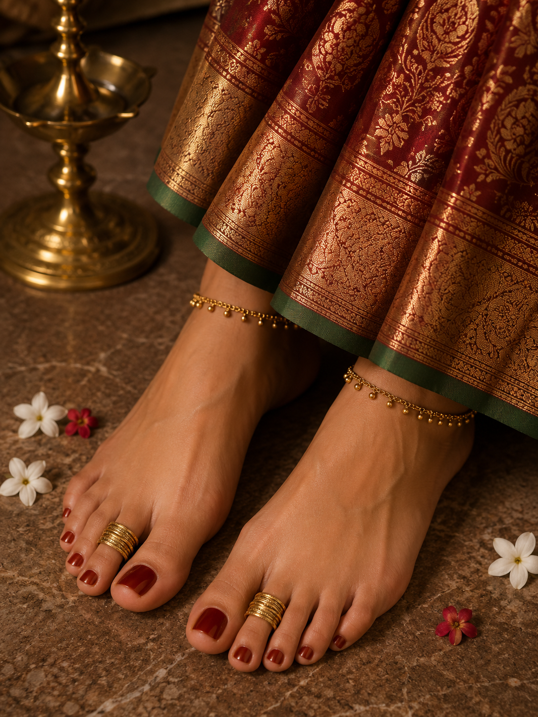 Panchaloham Desiner Toe rings(Adjustable)