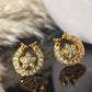 Panchaloham stone stud earrings