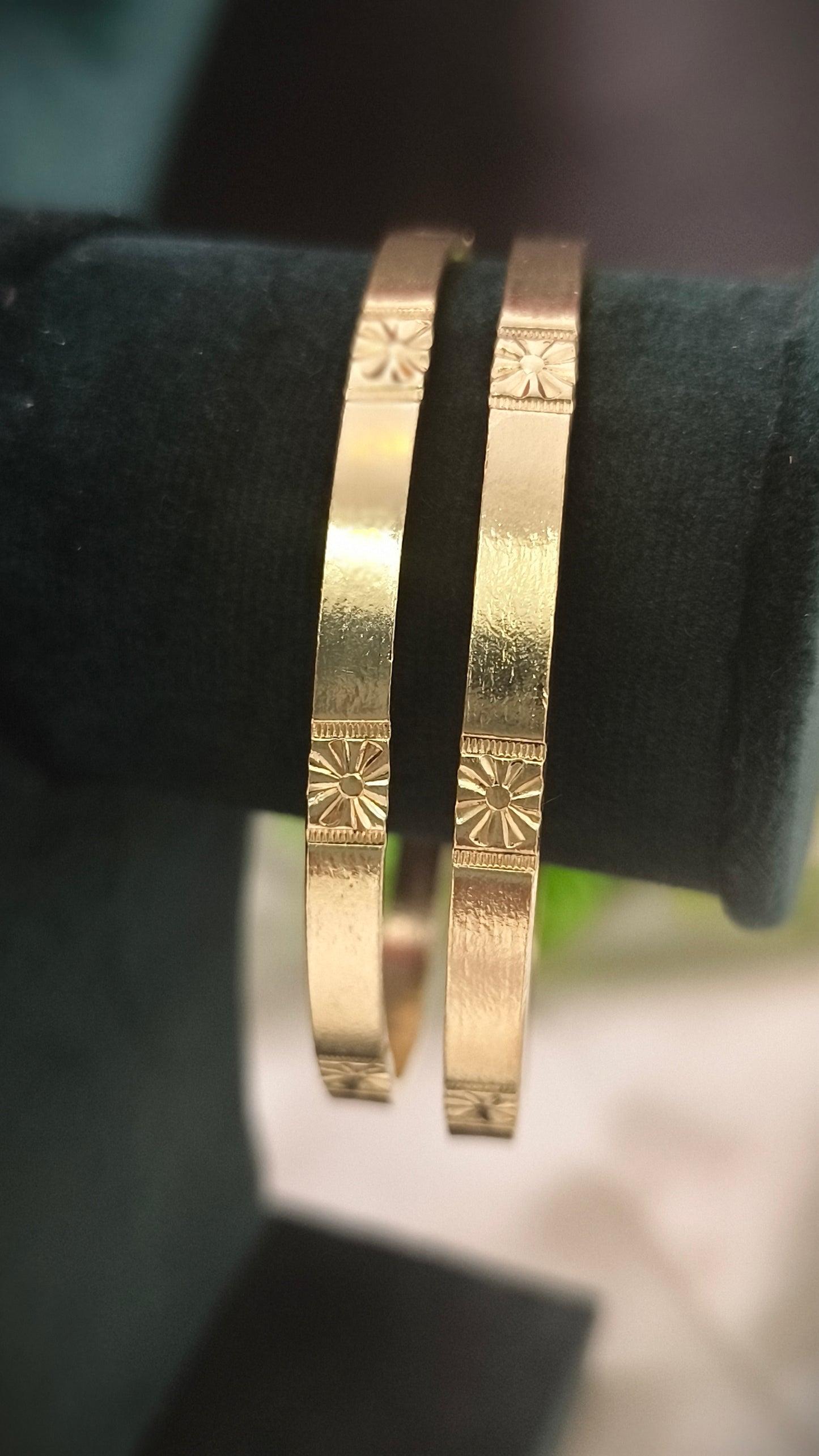 Panchaloham flower bangle (Flat Model)