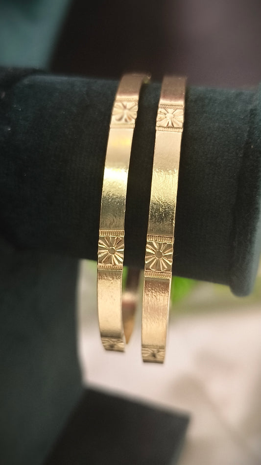 Panchaloham flower bangle (Flat Model)