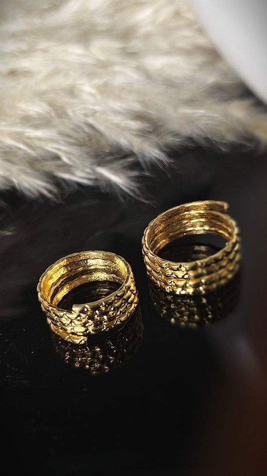 Panchaloham Desiner Toe Rings(Adjustable)