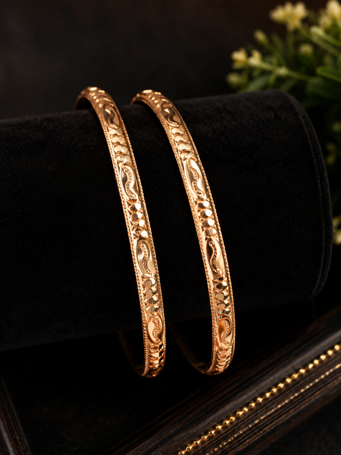 Panchaloham Unpolished Antique Paisley Bangles