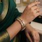 Panchaloham two line stone bangles(Daimond Model)