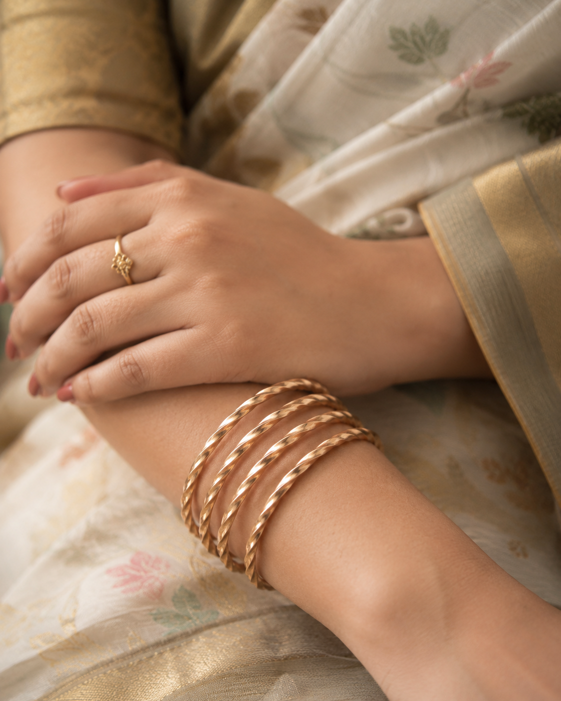 Panchaloham twisted bangle
