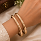 Panchaloham Unpolished Floral Engraved Bangles