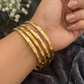 Panchaloham Broad Oval Dot Design Bangles(Unpolished)