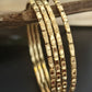 Panchaloham Coin Dot Design Bangles(Unpolished)