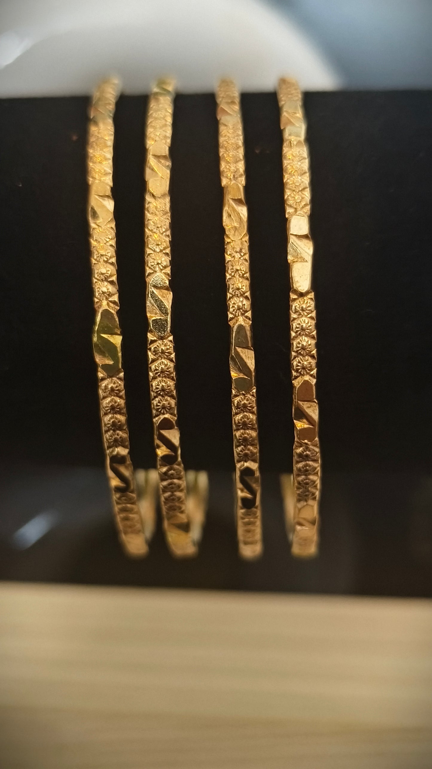 Panchaloham Unpolished Diamond Cut Bangles ✨