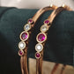 Panchaloham Unpolished Stone Kada Bangles