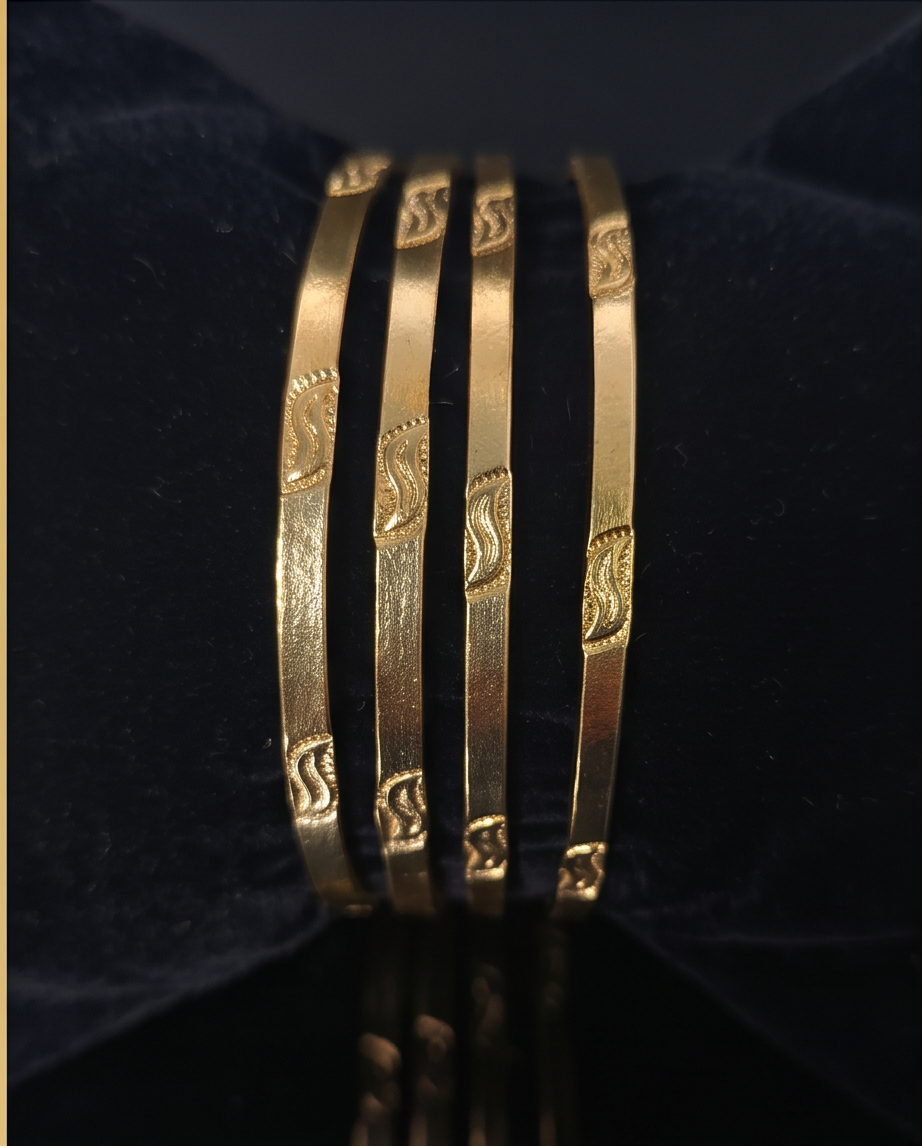 Panchaloham Leaf bangles (Flat model)