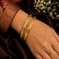 Panchaloham Polished Bangles (Elegant Leaf Design)