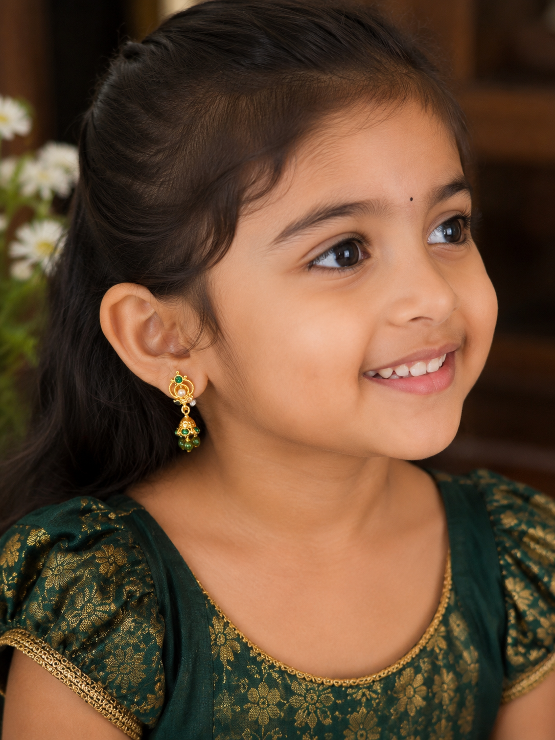 Panchaloham Polished Earrings for Girls