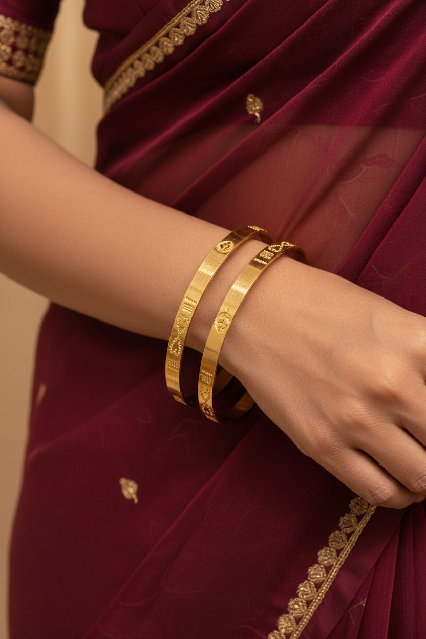 Panchaloham Flat bangles(unpolished)