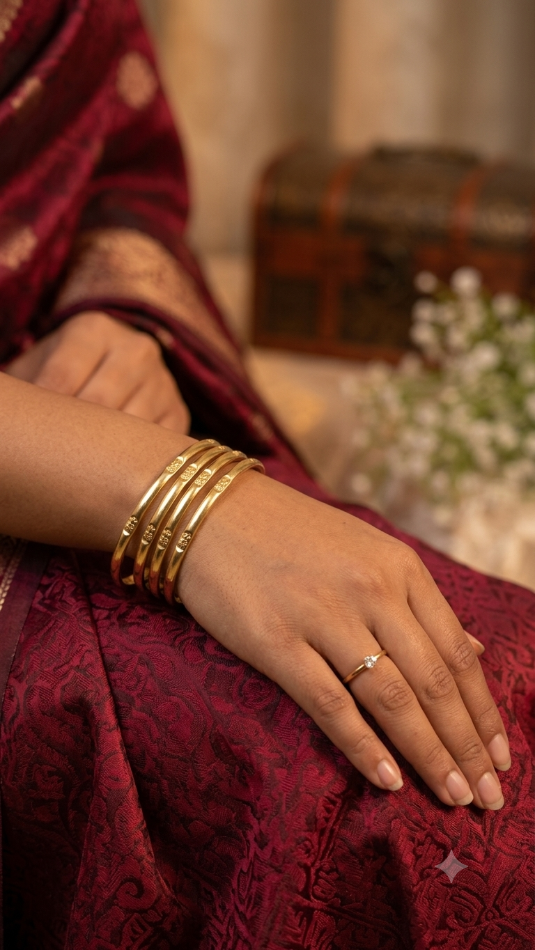 Panchaloham Laxmi Design Broad Bangles(Unpolished)