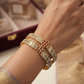 Panchaloham stone bangles(Flower Model)