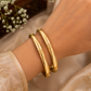 Panchaloham Unpolished Floral Dot Bangles