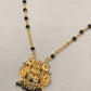 Panchaloham Black beads with lakhmidevi locket